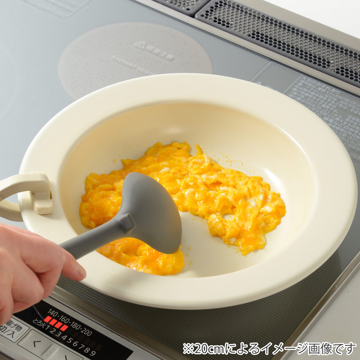 フライパン お皿パン 22cm IH対応 Hetta セラミックコート （ ガス火