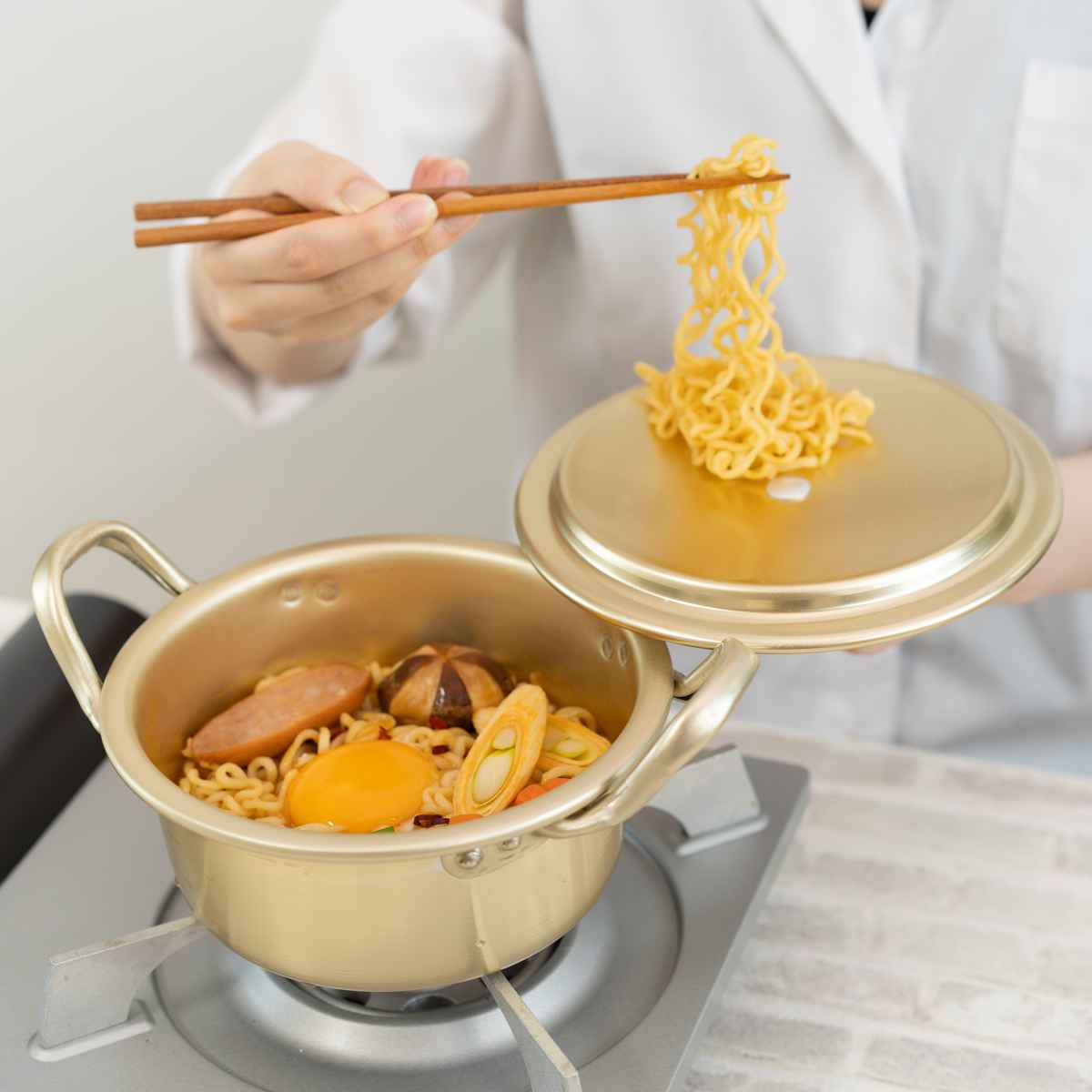 和平フレイズ 両手鍋 16cm アルミ製 味覚探訪 韓国編 アルミラーメン鍋