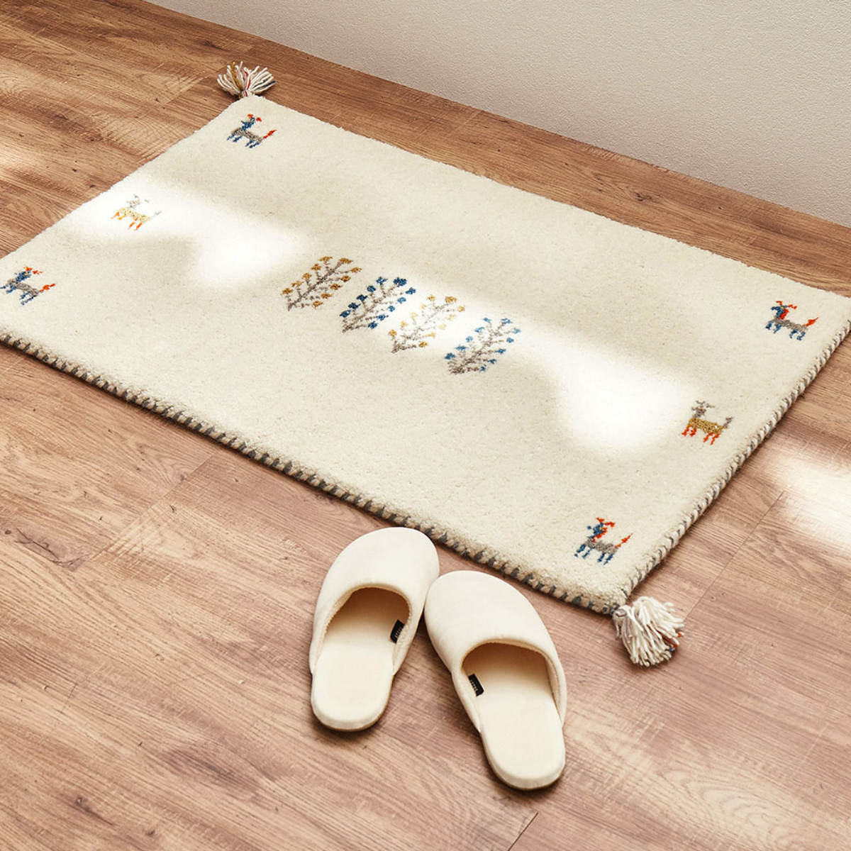 HAGiHARA（萩原） 玄関マット 45×75 GABBEH 室内 （ マット ラグ 敷物