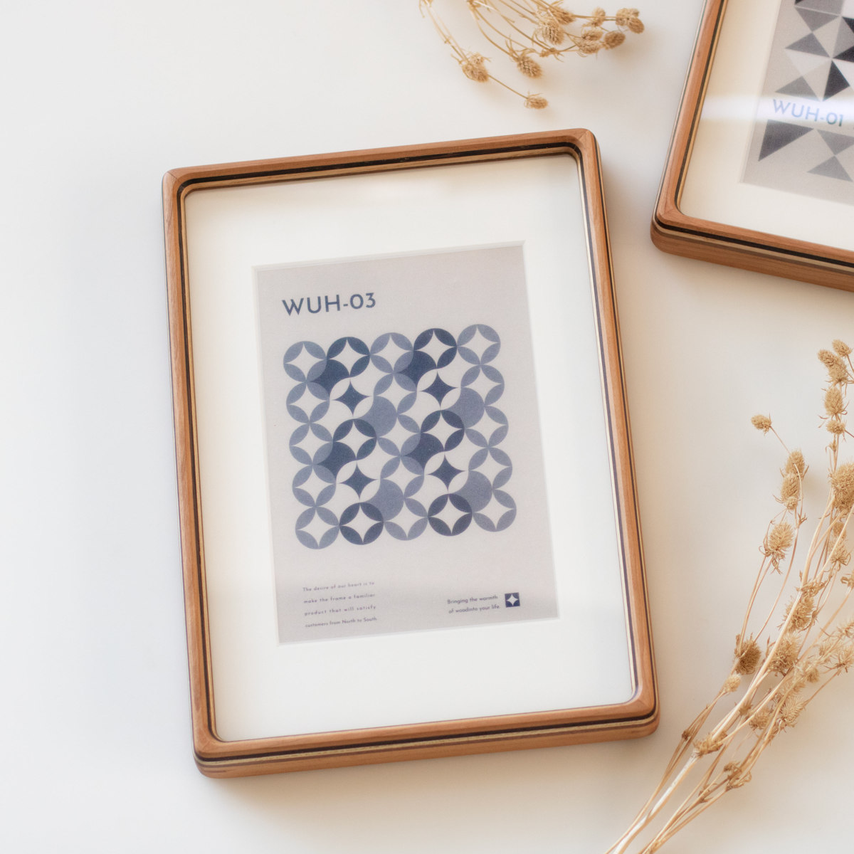 フォトフレーム ウッドフレーム WUH-03 横置き 縦置き 壁掛け対応