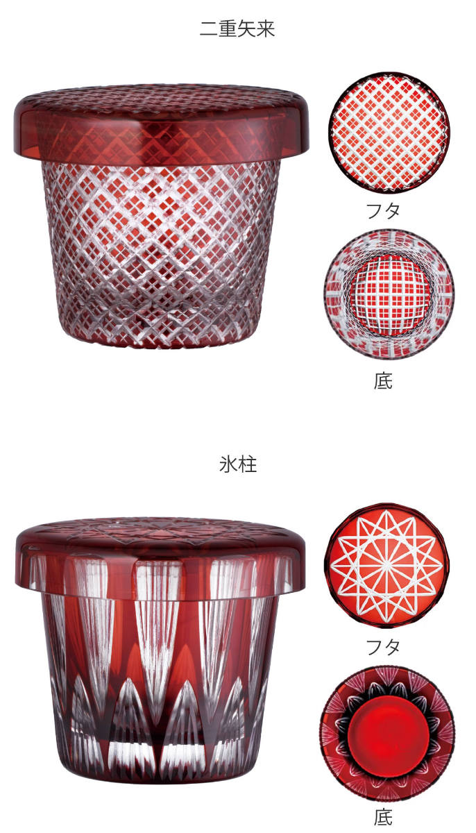 廣田硝子 グラス 144ml 江戸切子 蓋ちょこ （ 桐箱入 ガラス 日本製