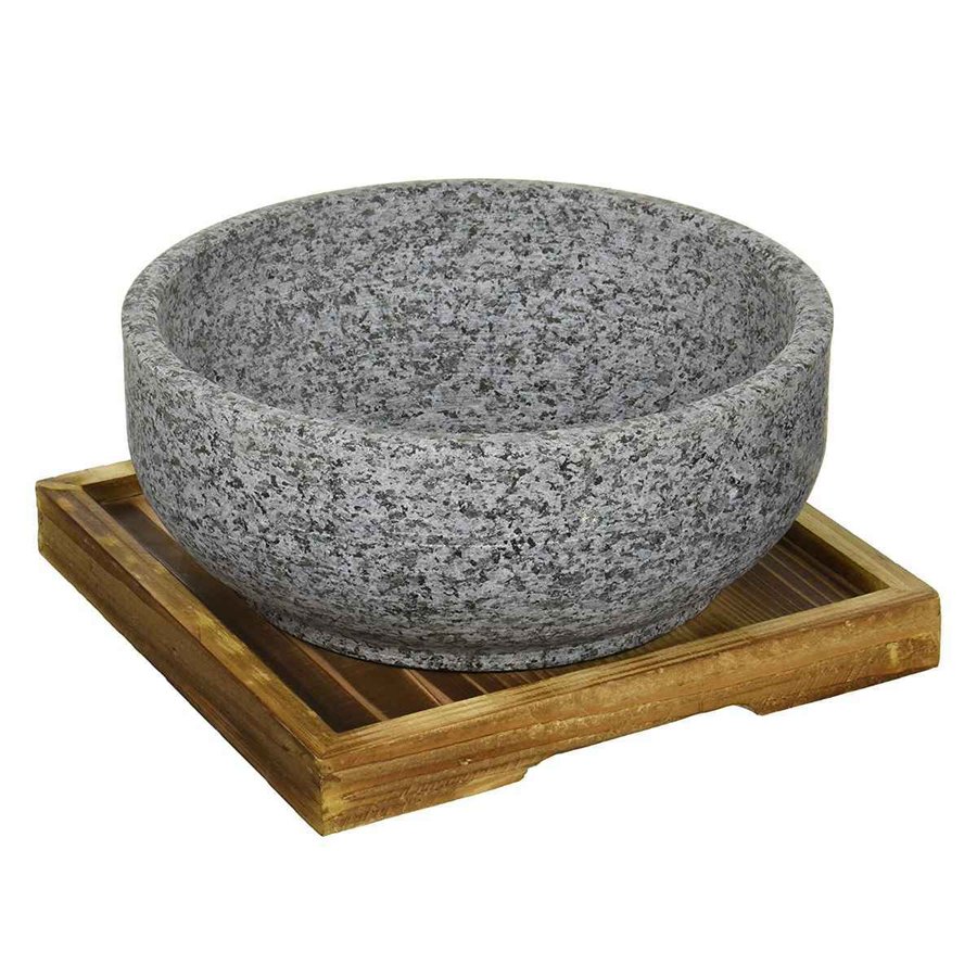 パール金属 ビビンバ鍋 韓国式 18cm 置台付き 石焼ビビンバ （ 石鍋 石