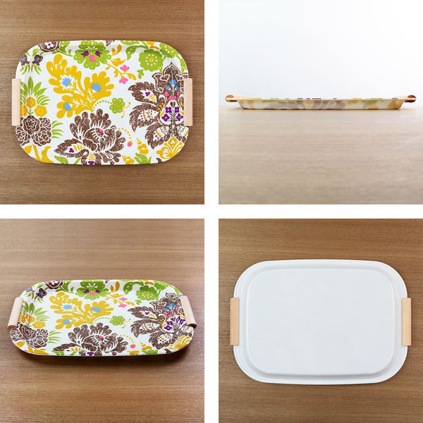 トレー 46cm isso ecco イッソ・エッコ ファブリックトレー 持ち手付き