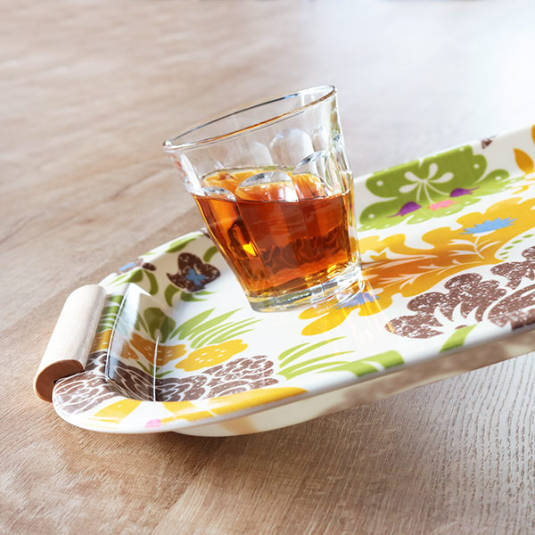 トレー 46cm isso ecco イッソ・エッコ ファブリックトレー 持ち手付き