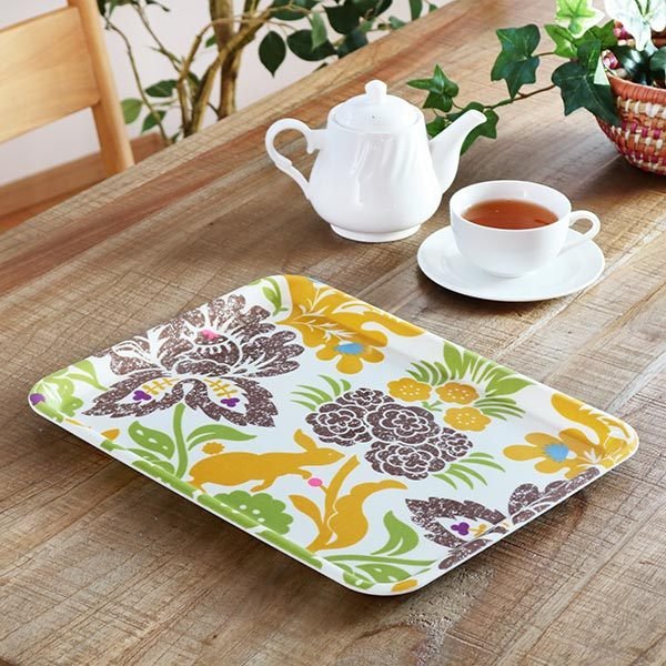 トレー 46cm isso ecco イッソ・エッコ ファブリックトレー 持ち手付き