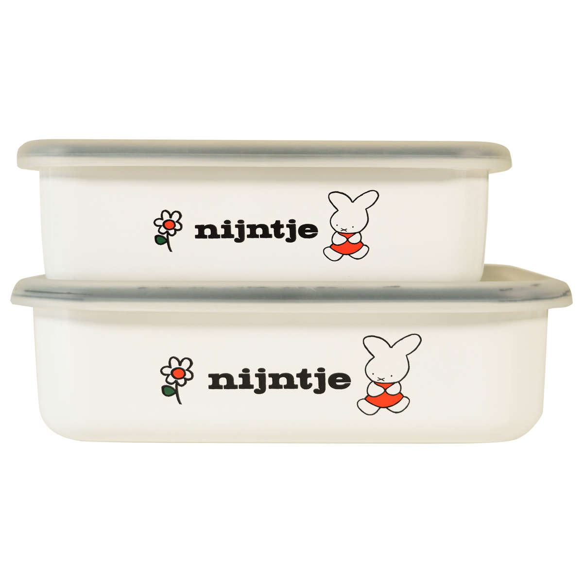 富士ホーロー 保存容器 ナインチェ 浅型 角容器 L ホーロー （ miffy