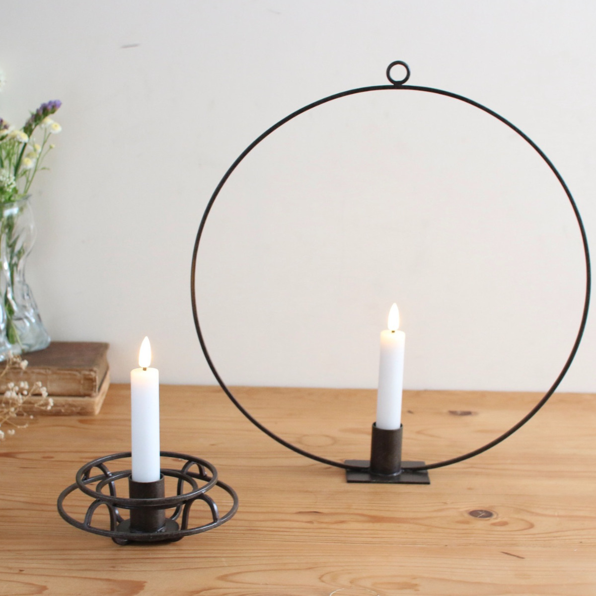 キャンドルホルダー ジョセフアイアン テーパーキャンドルホルダー