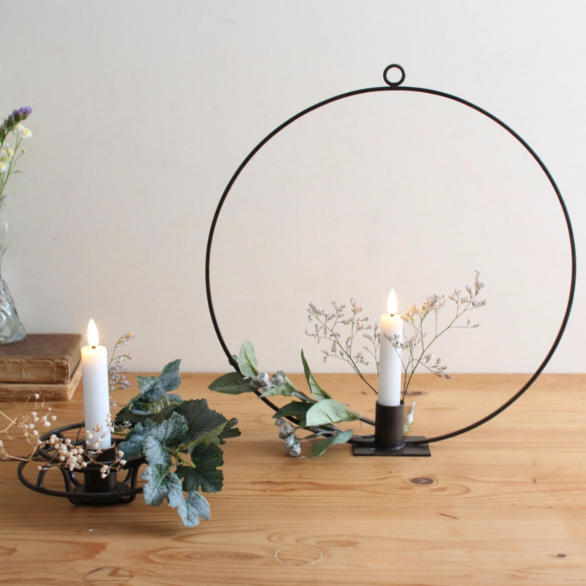 キャンドルホルダー ジョセフアイアン テーパーキャンドルホルダー