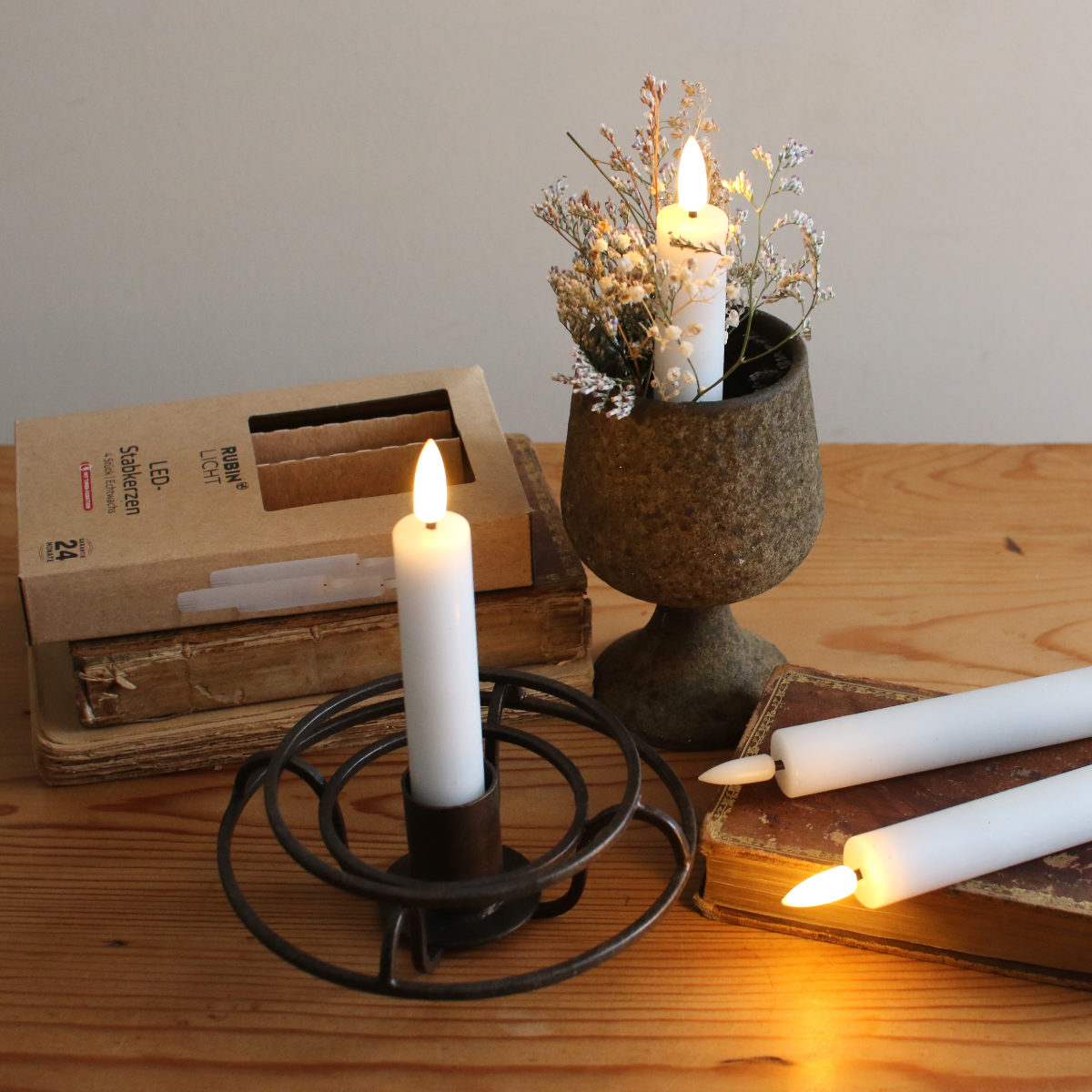 キャンドルホルダー ジョセフアイアン テーパーキャンドルホルダー