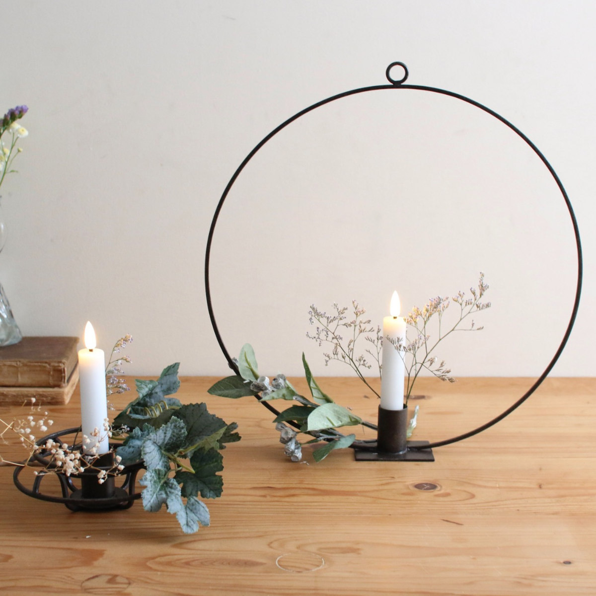 キャンドルホルダー リング ジョセフアイアン テーパーキャンドル