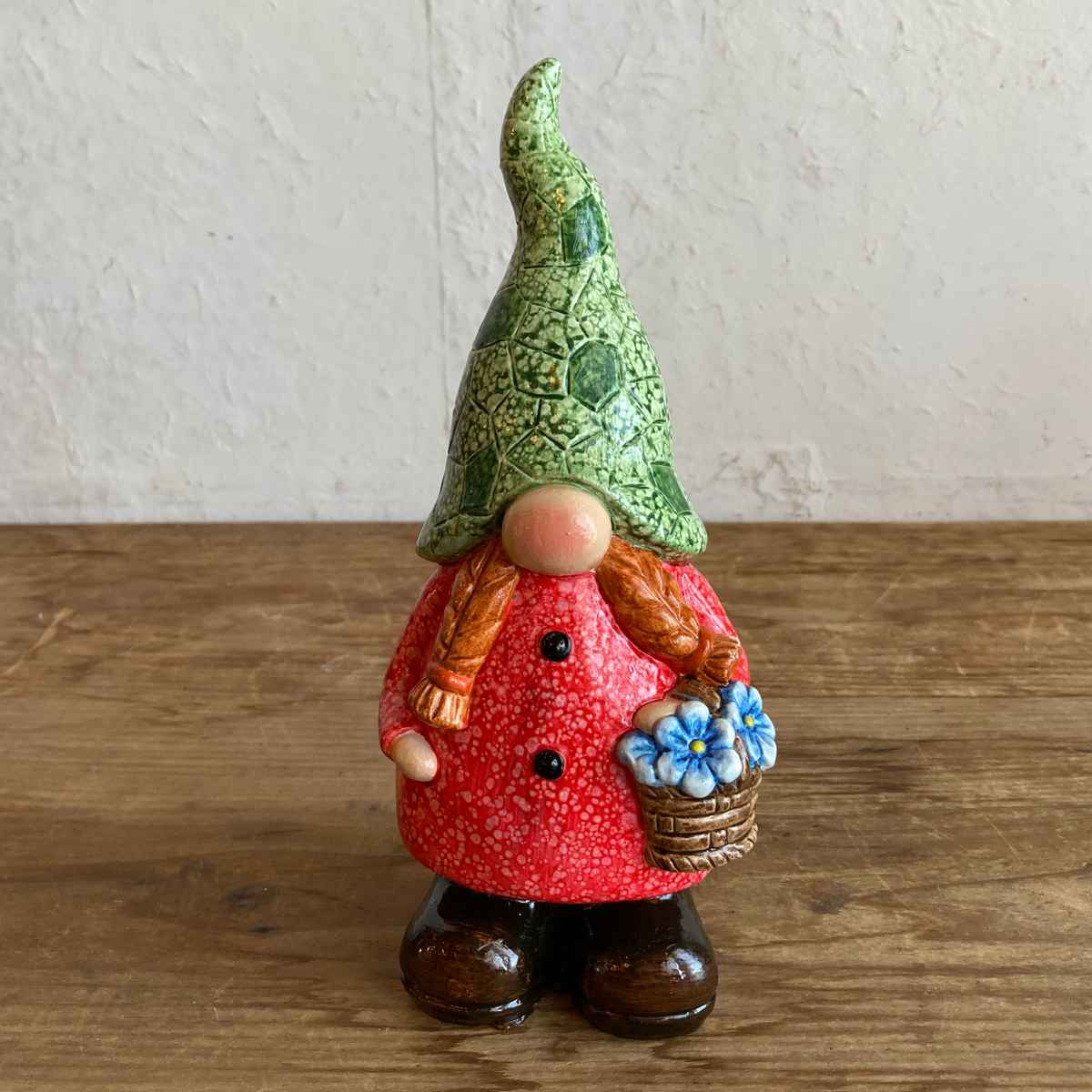 森の妖精　ノーム　小人　welcome 赤い帽子　置物 小人 オブジェ 置物 ノーム ガーデン 妖精 インテリア 飾り 雑貨 屋外