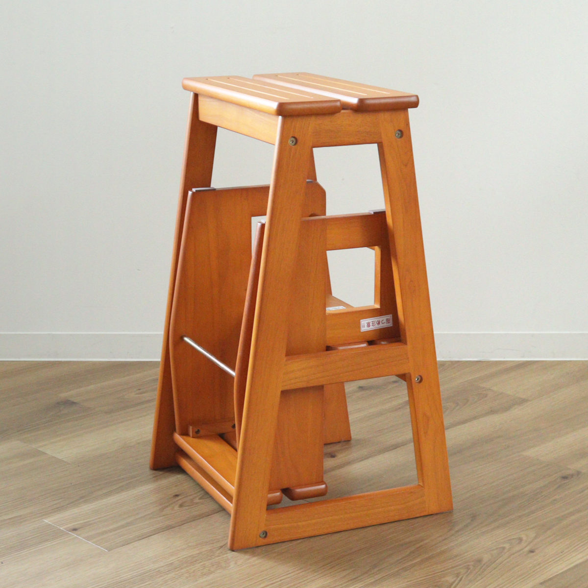 踏み台 3段 ステップチェア スツール 天然木 完成品 （ 木製 ステップ台 脚立 台 2WAY チェア イス 椅子 足台 玄関 キッチン 安定 頑丈 丈夫 踏台 ）_13