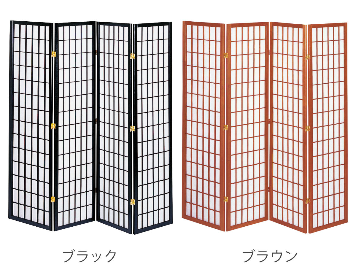 美品　飛騨産業　キツツキ　格子　衝立　パーティション　間仕切り　つい立　目隠し 弘益 衝立 4連 高さ180cm 折りたたみ 天然木 杉 完成品 和風 間仕切り