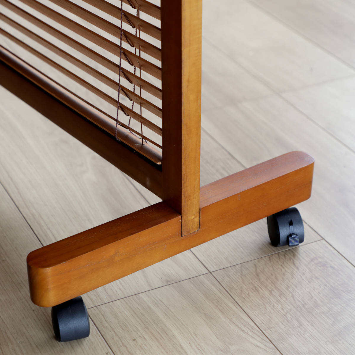 弘益 衝立 2連 高さ155cm 天然木 桐 折りたたみ ルーバタイプ 間仕切り