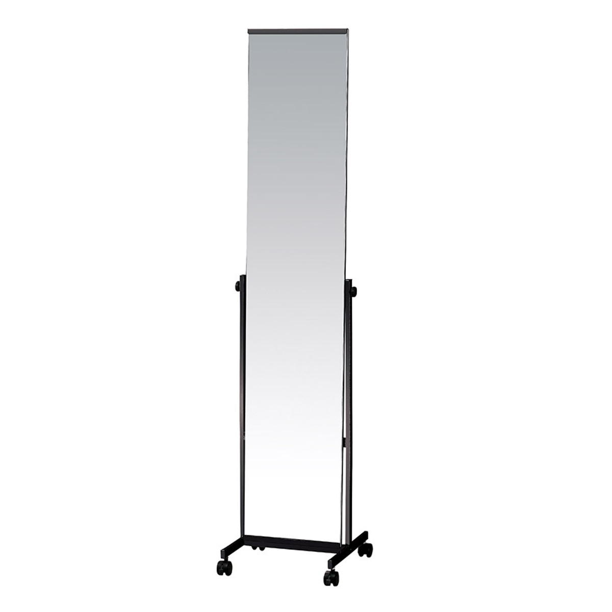 弘益 スタンドミラー 高さ147cm キャスター付き 飛散防止 角度調節