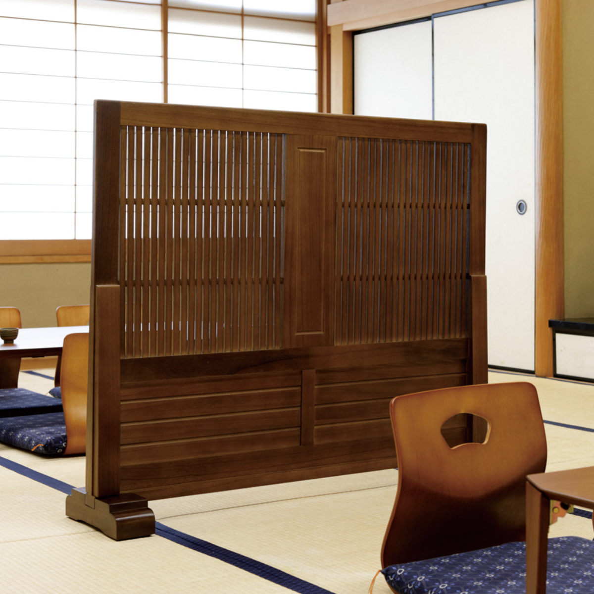 弘益 和風衝立 幅120cm 高さ101cm 桐製 天然木 （ 衝立 パーテーション
