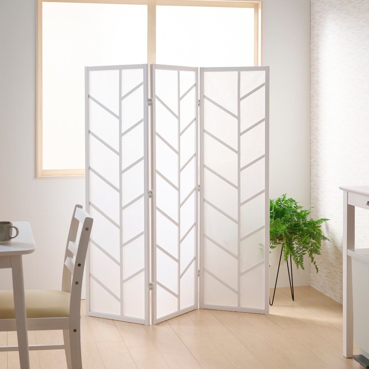 弘益 衝立 3連 高さ150cm 折りたたみ 天然木 杉 完成品 間仕切り