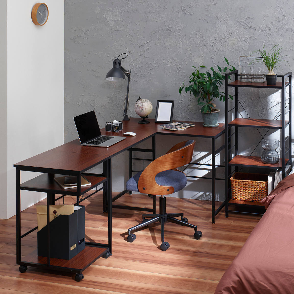 【新品・送料無料】ワークデスク プレーン 奥行60cm ダークブラウン 新品・送料無料》ワークデスク プレーン 奥行60cm ダークブラウン