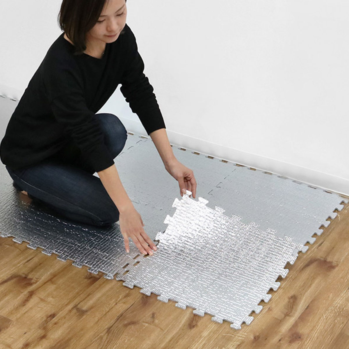 ワイズ(日用品) マット 保温シート 8枚入り 45×45cm 防ダニ加工