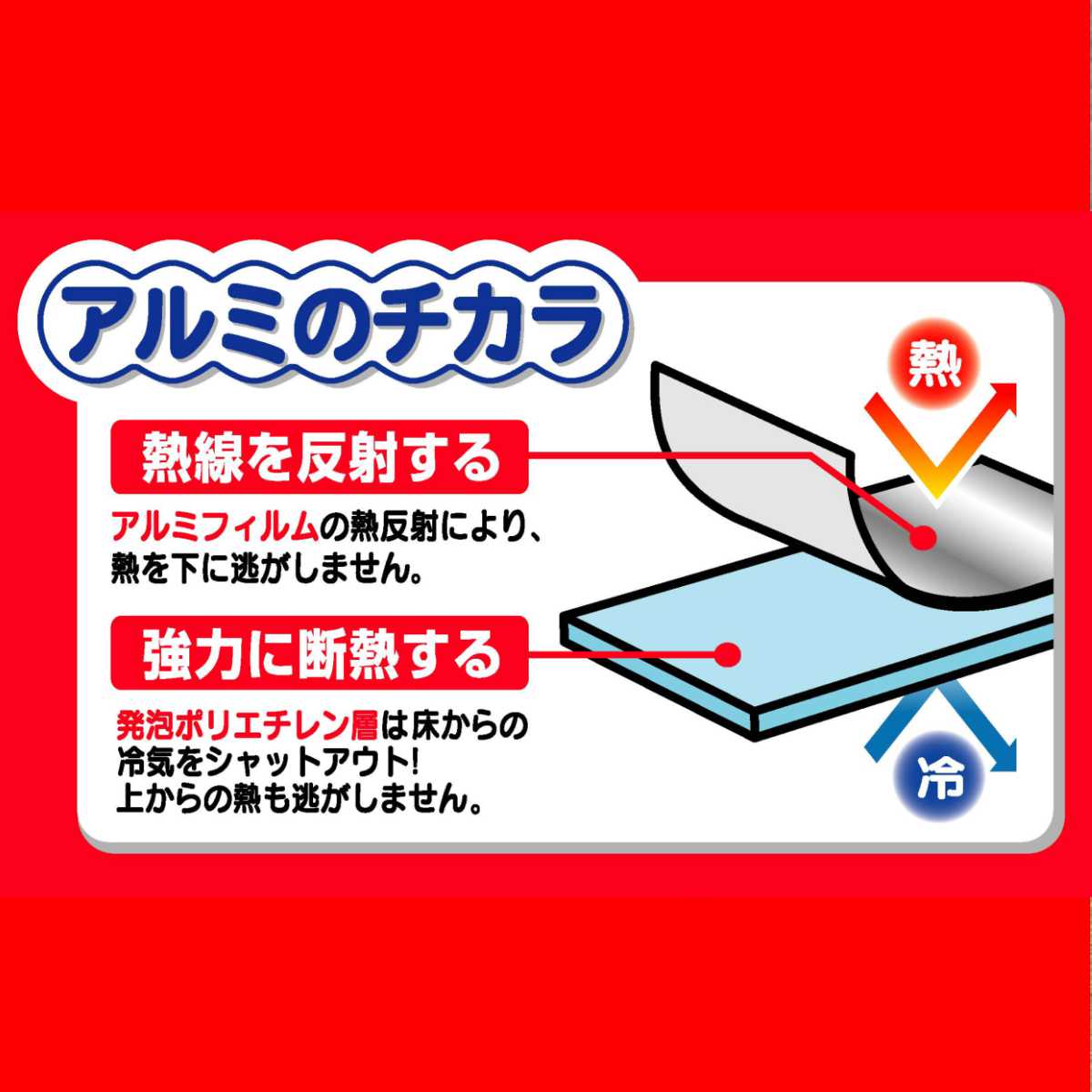 ワイズ(日用品) 保温シート アルミシート 1畳用 防ダニ加工 180×90cm