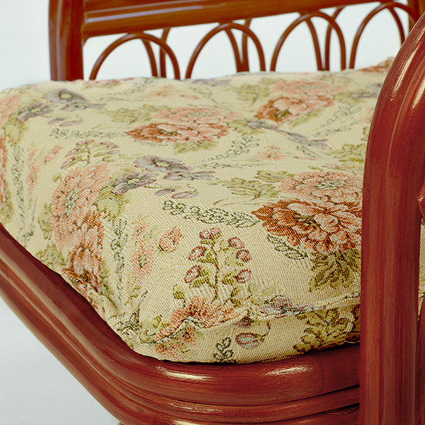 HAGiHARA（萩原） 籐 回転座椅子 リクライニング クッション付 ラタン