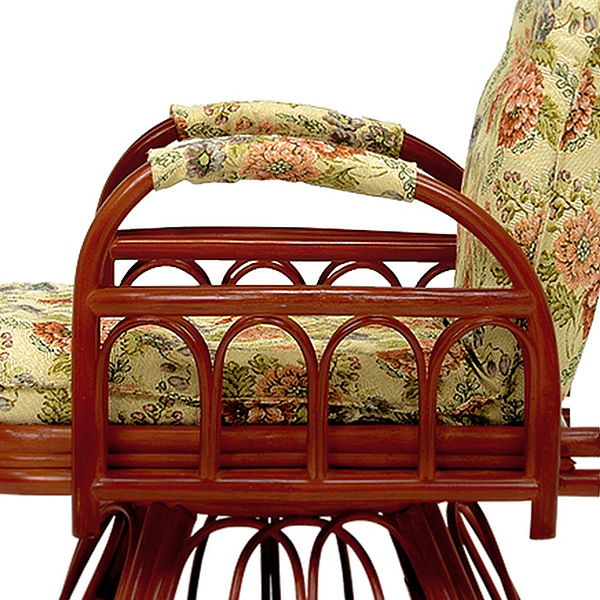 HAGiHARA（萩原） 籐 回転座椅子 リクライニング クッション付 ラタン