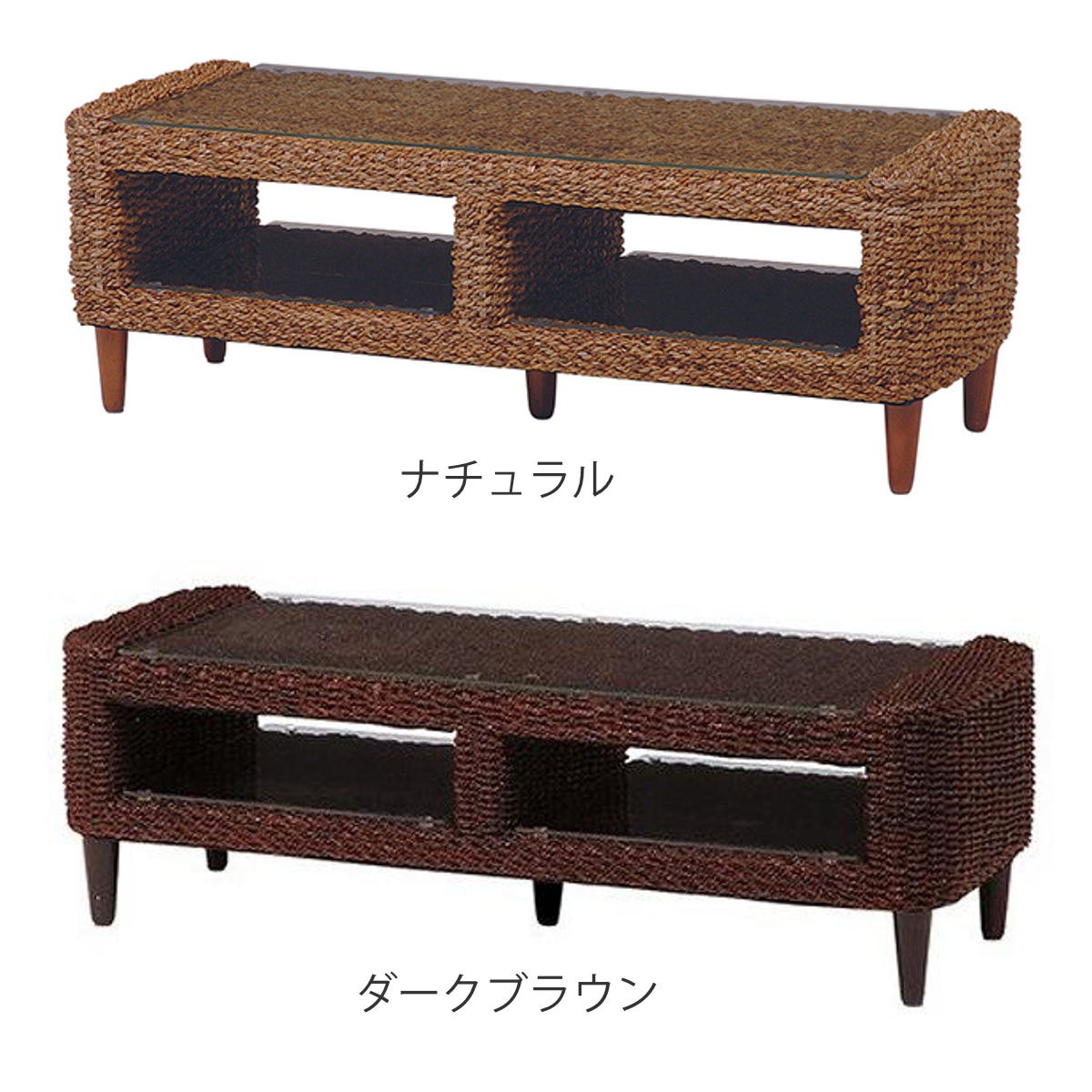 r　グランツ アバカ　テレビボード　兼 センターテーブル120cm テレビ台 幅120cm ガラス天板 アバカ素材 完成品 グランツ （ TVボード