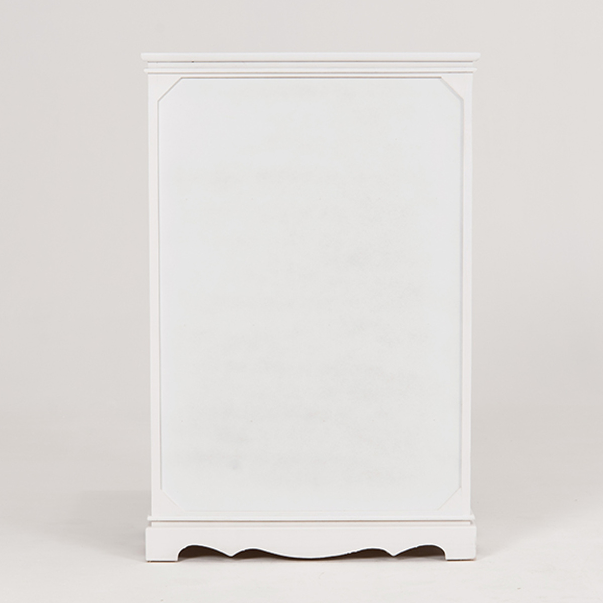 チェスト 4段5杯 クリスタル取っ手 幅60cm （ 白家具 収納 引き出し