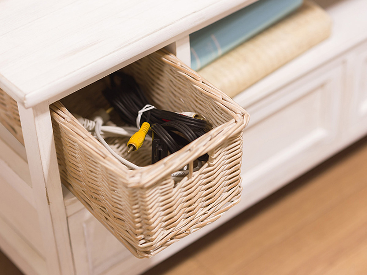 HAGiHARA（萩原） テレビ台 シャビーウッド アンティーク風 幅90cm