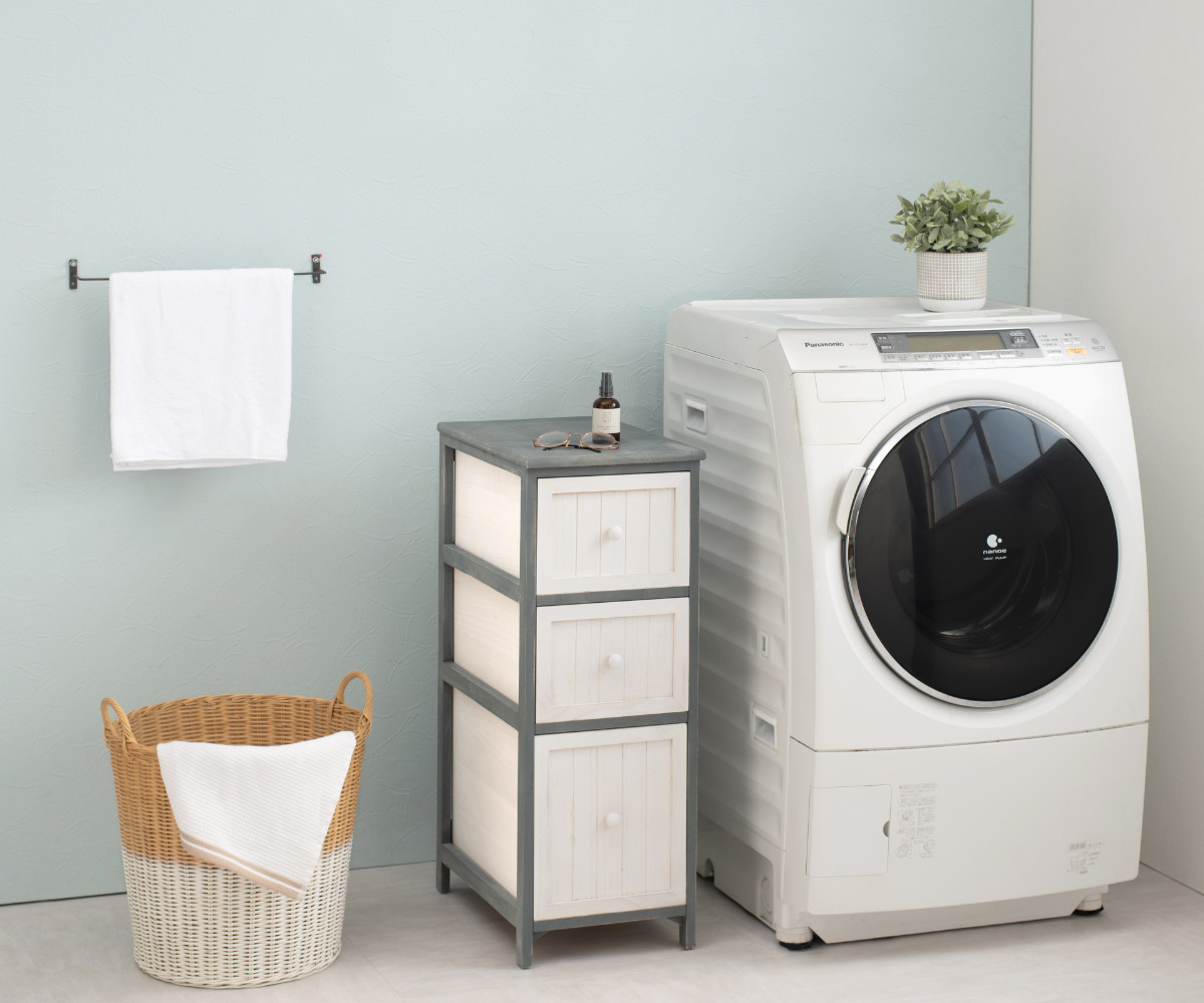 チェスト 3段 シャビーウッド アンティーク調 幅30cm （ サイド