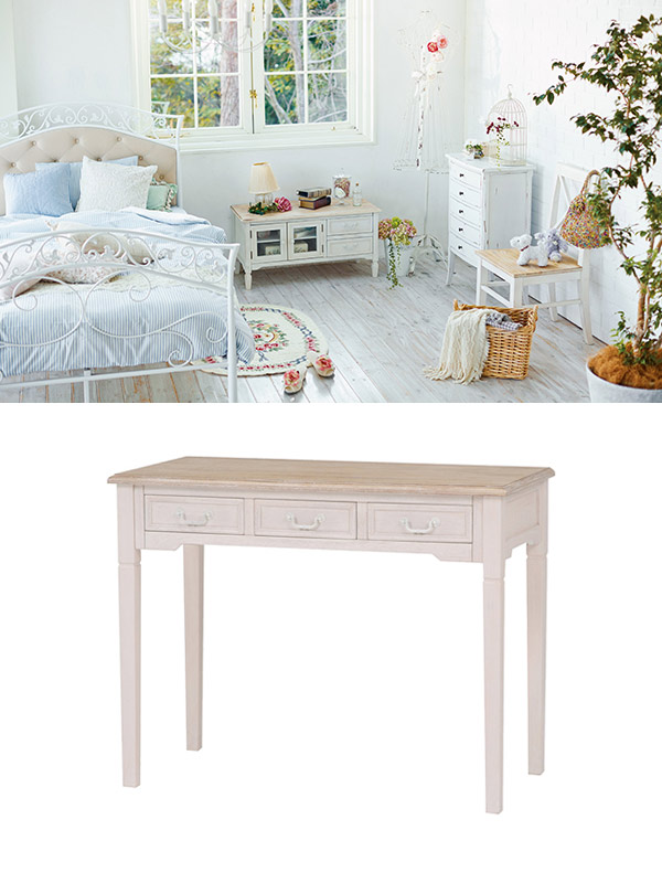 HAGiHARA（萩原） デスク ブロカントシリーズ アンティーク調 幅100cm