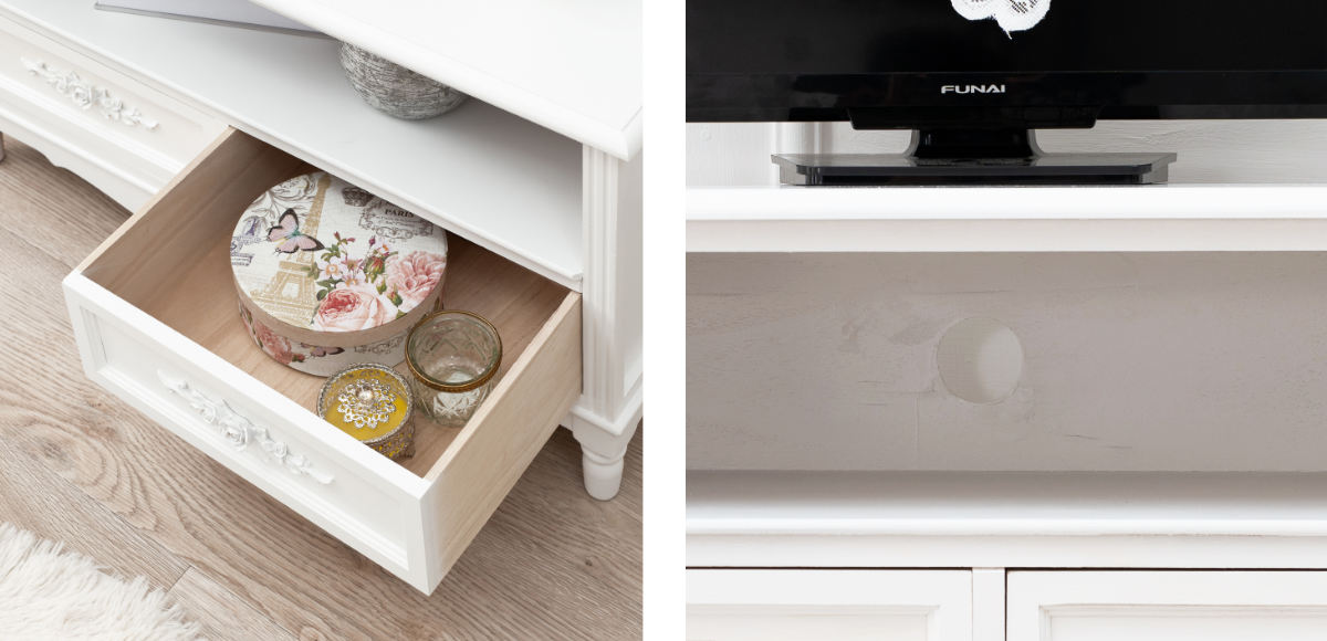 ナチュラルウッド テレビ台 超美品 二段収納付！幅80cm テレビ台 ウッドプロダクツ 引き出し 2杯 幅80cm 足付 ホワイト （ AV