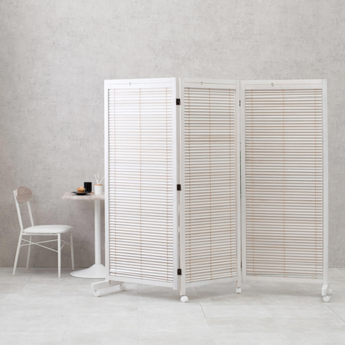 HAGiHARA（萩原） 衝立 ルーバースクリーン ブラインド 3連 高さ165cm