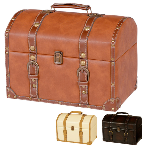 HAGiHARA（萩原） トランク アンティーク調 収納ボックス チェスター