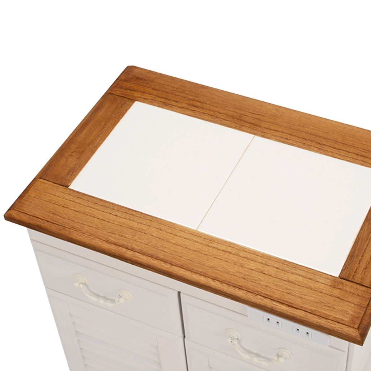 HAGiHARA（萩原） キッチンカウンター タイル天板 コンセント付 幅52cm