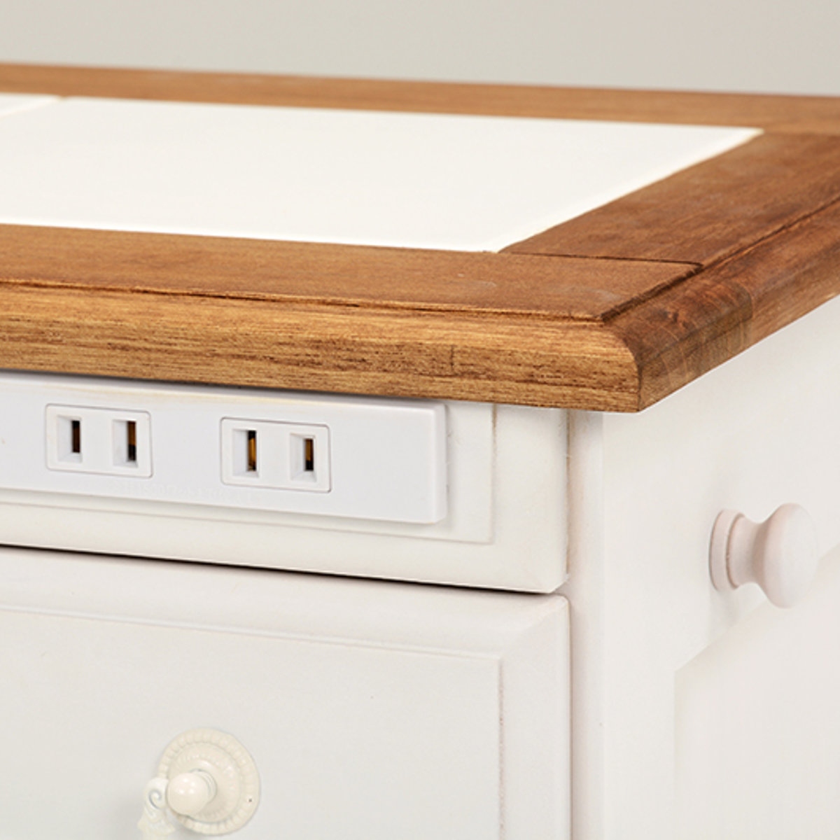 HAGiHARA（萩原） キッチンカウンター タイル天板 コンセント付 幅52cm