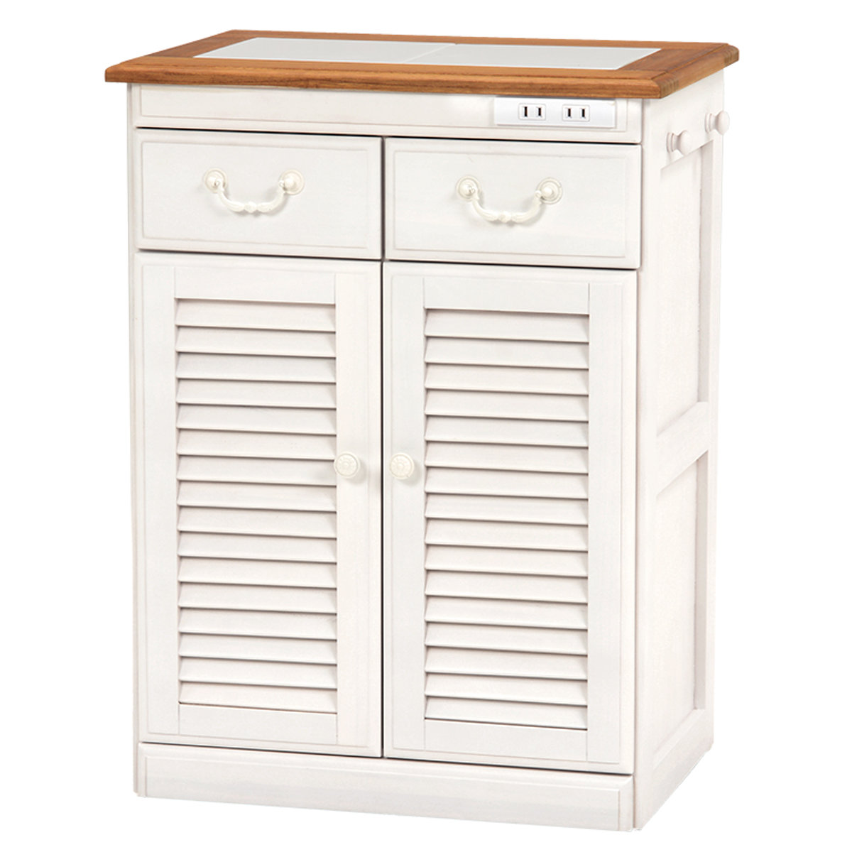 HAGiHARA（萩原） キッチンカウンター タイル天板 コンセント付 幅52cm