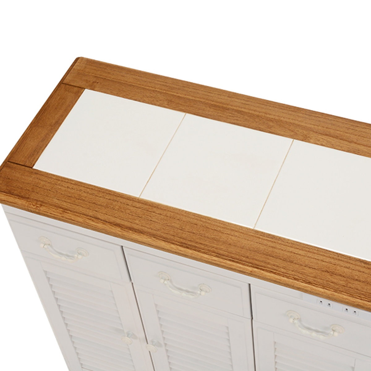 HAGiHARA（萩原） キッチンカウンター タイル天板 コンセント付 幅72cm