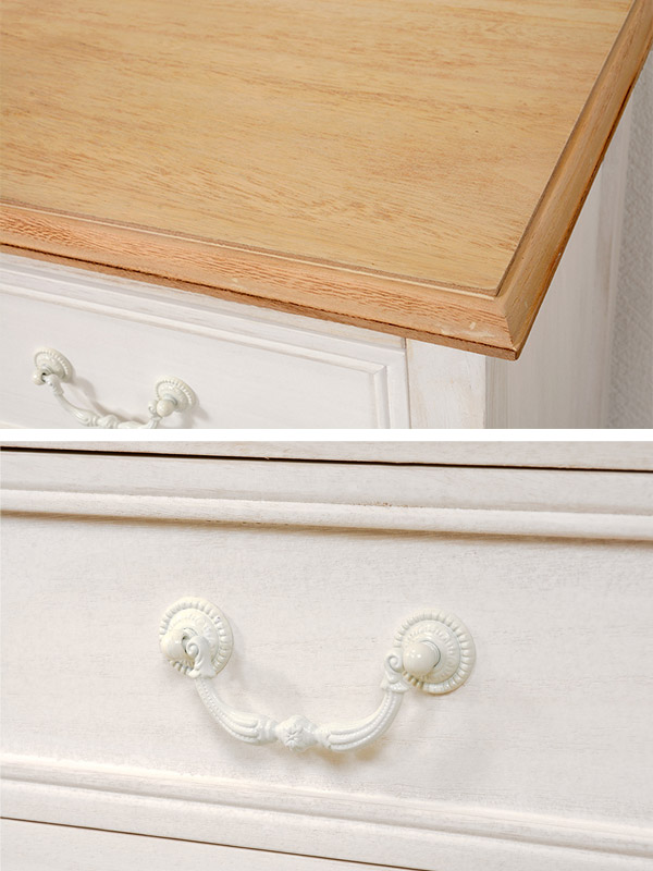 サイドチェスト 幅40cm コンパクト 姫系 木製 アンティーク調