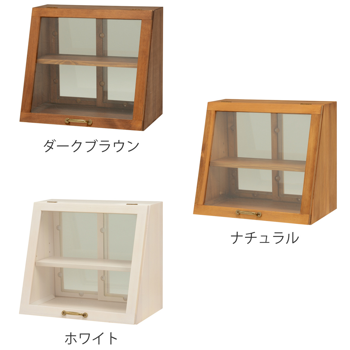 HAGiHARA（萩原） ガラスケース 幅40cm 2段 カウンター上収納 可動棚