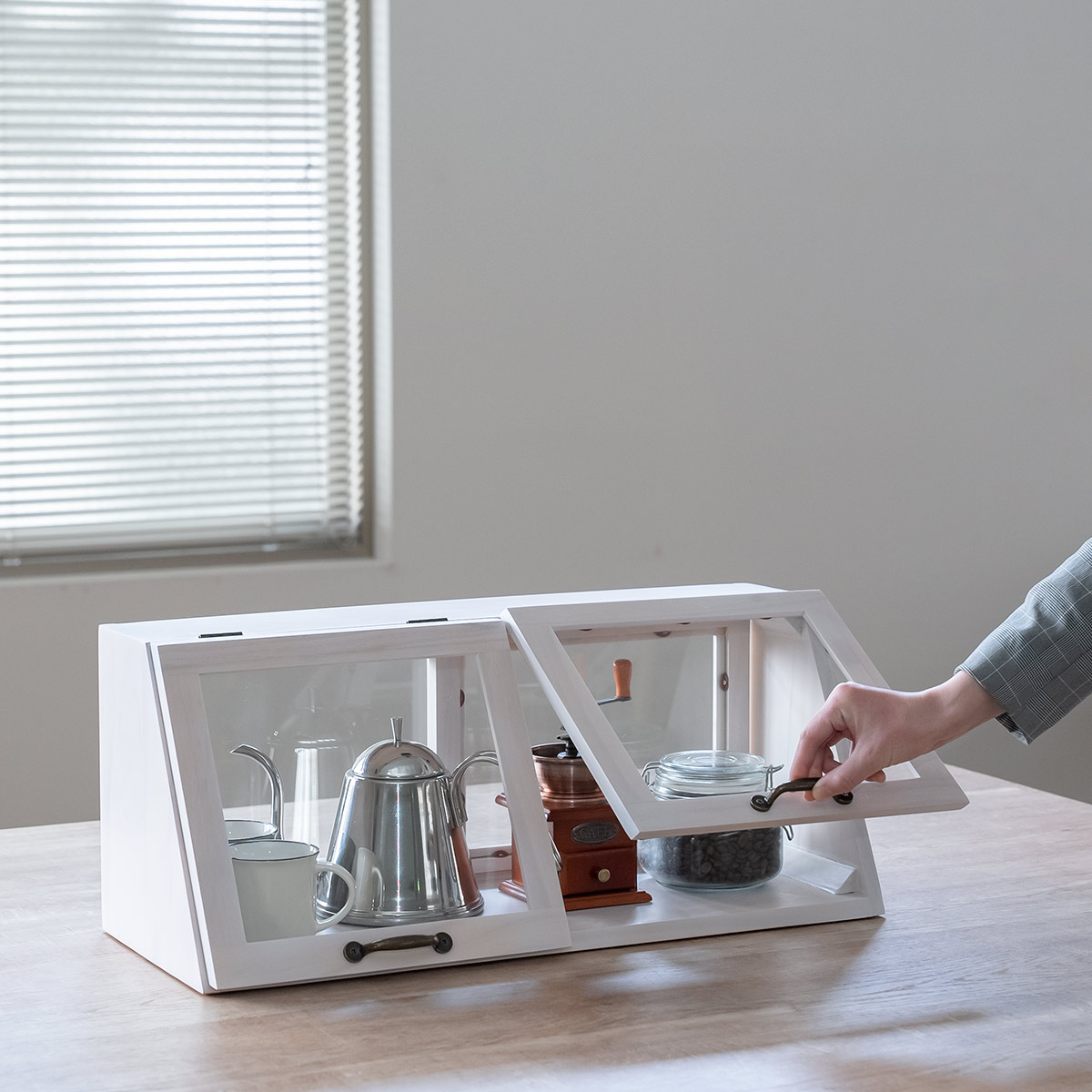 カウンターガラスケース HAGiHARA（萩原） ガラスケース 幅60cm 1段 カウンター上収納 ラック