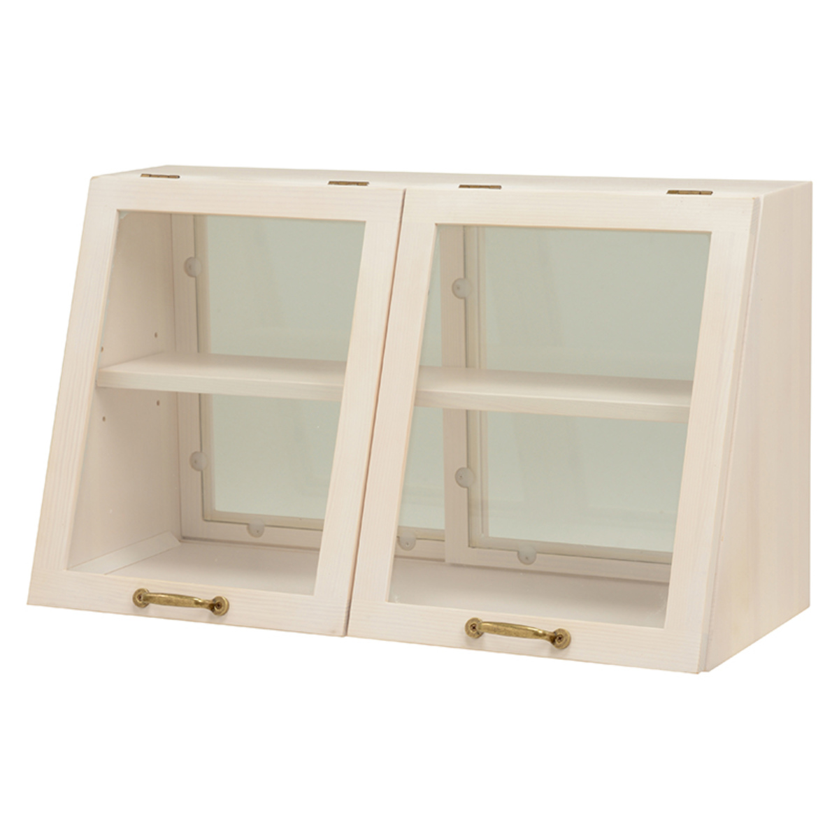 HAGiHARA（萩原） ガラスケース 幅60cm 2段 カウンター上収納 可動棚