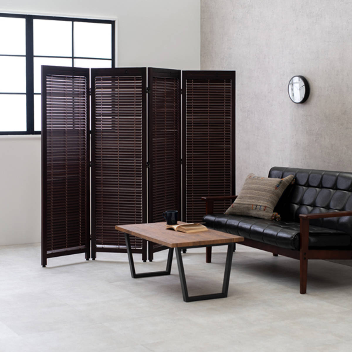 ルーバースクリーン　4連　パーティション　衝立　間仕切り 楽天市場】【法人様向け】木製 スクリーン 4連タイプ 衝立 ブラインド