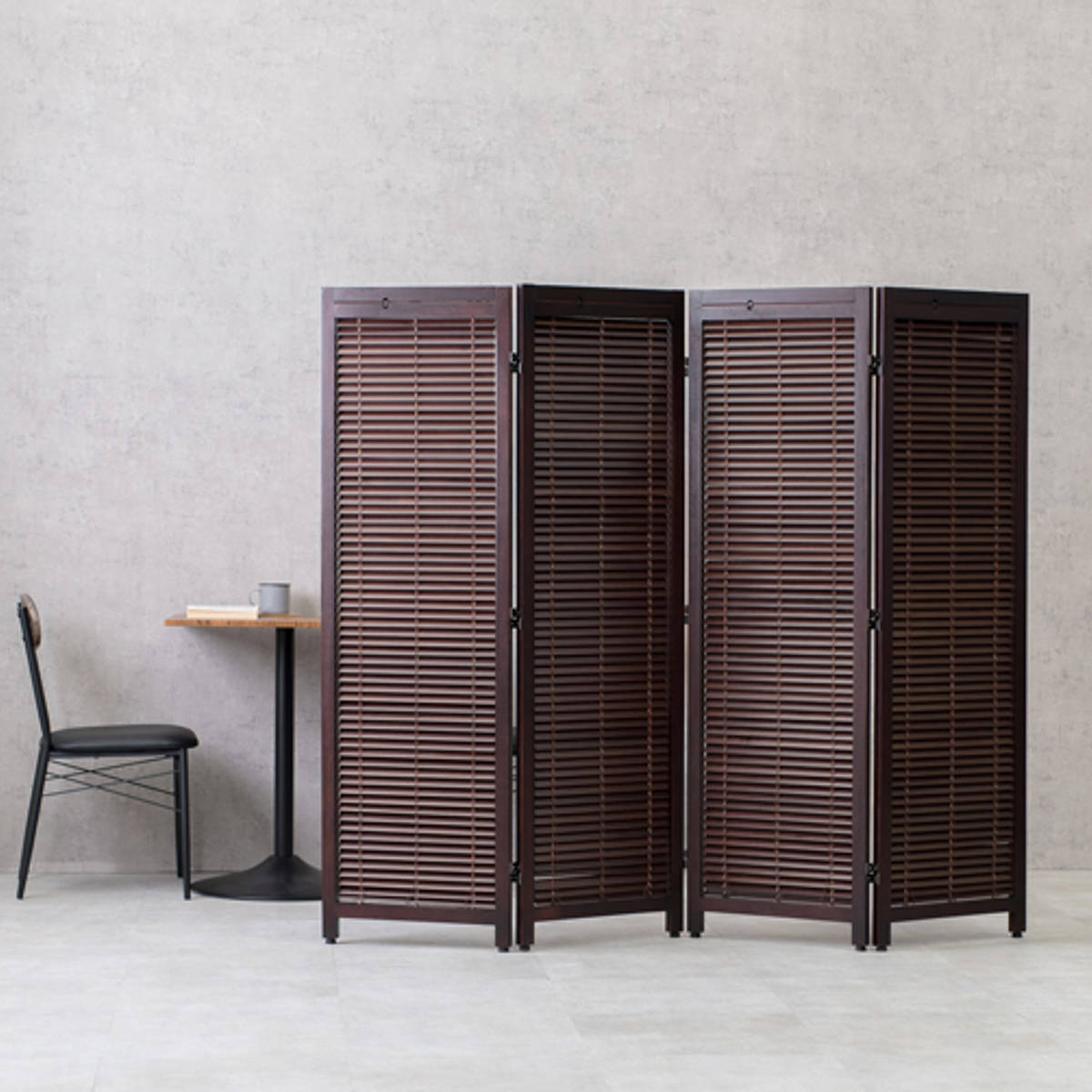 ルーバースクリーン　4連　パーティション　衝立　間仕切り HAGiHARA（萩原） 衝立 スクリーン 4連 ルーバータイプ （ 間仕切り