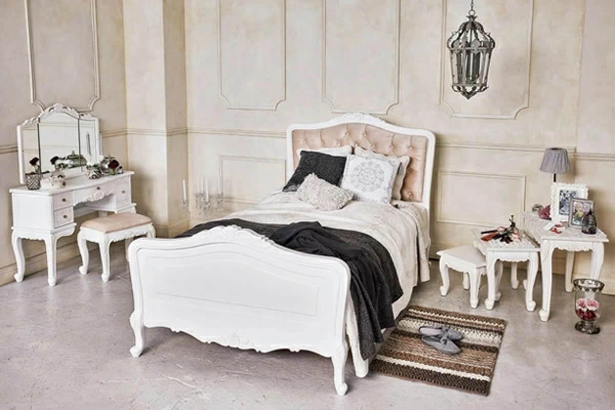 姫系ベッド セミダブル 姫系 猫脚 完成品 ヴィオレッタ （ ベッド