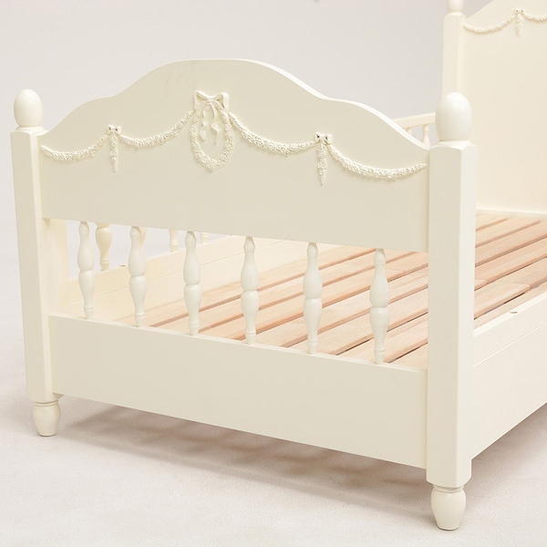 HAGiHARA（萩原） セミシングルベッド 柵付 ショートタイプ クラシック