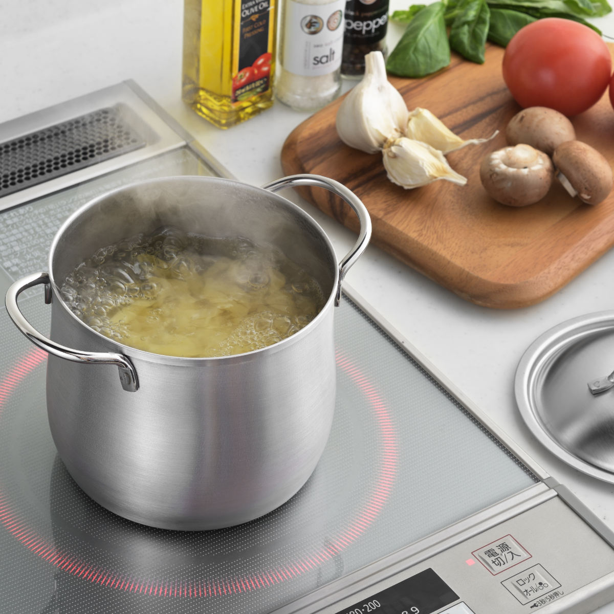 郷技 両手鍋 14cm 深型 IH対応 煮込み鍋 ステンレス製 日本製 （ ガス