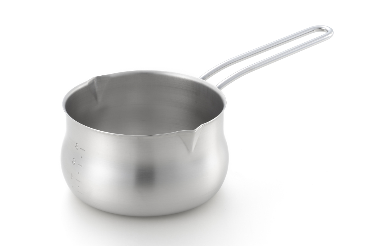 郷技 ミルクパン 14cm 両口 IH対応 ステンレス製 日本製 （ ガス火対応