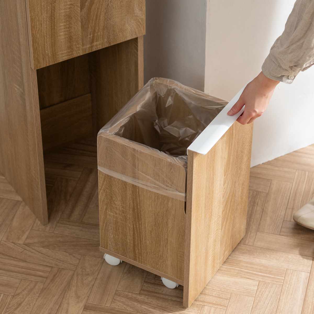 宮武製作所 ゴミ箱 70L 2段 分別 ダストボックス NotT 木製 （ ごみ箱