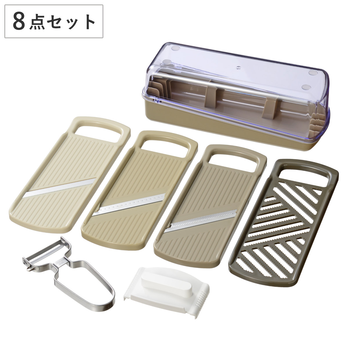 キッチン雑貨 調理器具 まとめ売り すりおろし　ピーラー　他 セット おまけ付き 和平フレイズ モットプラス マルチスライサー＆三徳ピーラーセット 8点